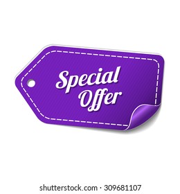 Special Offer Violet Vector Icon Design