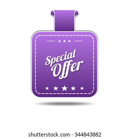 Special Offer Violet Vector Icon Design