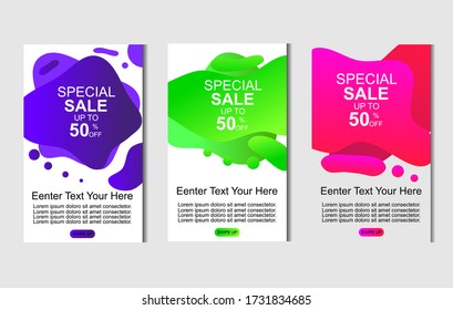 diseño de plantillas de banner web de oferta especial.