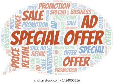 Special Offer word cloud. Wordcloud made with text only.
