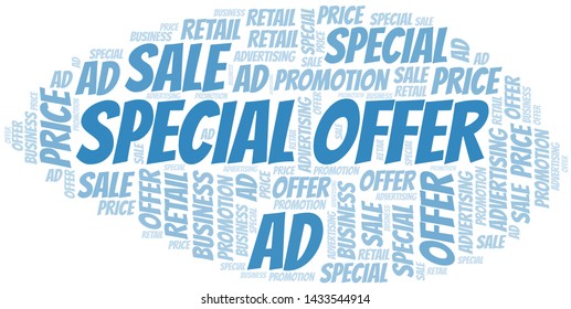 Special Offer word cloud. Wordcloud made with text only.
