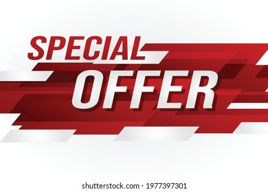 Special offer word concept vector illustration with modern futuristic  3d style for landing page template ui web mobile app poster banner flyer background gift card coupon label wallpaper