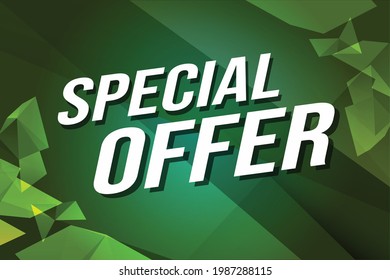 Special offer word concept vector illustration with modern futuristic  3d style for landing page template ui web mobile app poster banner flyer background gift card coupon label wallpaper facebook 