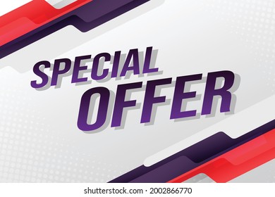 Special offer word concept vector illustration with lines 3d style for social media landing page, template, ui, web, mobile app, poster, banner, flyer, background, gift card, coupon, label, wallpaper
