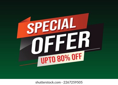 Sonderangebot Wort-Konzept Vektorgrafik roter, moderner futuristischer 3D-Stil für Landing-Page-Vorlage in Web-Mobile App Poster Banner-Hintergrund Geschenkkarte Coupon-Wallpaper