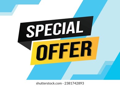 Special offer word concept vector illustration modern futuristic 3d style for landing page template ui web mobile app poster banner flyer background gift card coupon label wallpaper