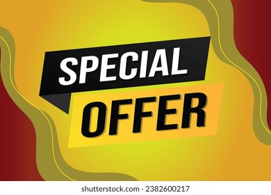 Oferta especial concepto de palabra ilustración vector estilo moderno futurista 3d para la plantilla de la página de aterrizaje ui aplicación web móvil afiche pancarta de fondo tarjeta de regalo etiqueta de cupón papel tapiz