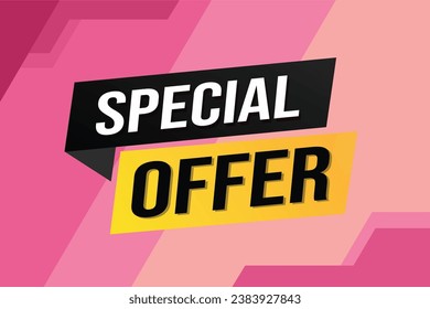 Special offer word concept vector illustration modern futuristic 3d style for landing page template ui web mobile app poster banner flyer background gift card coupon label wallpaper