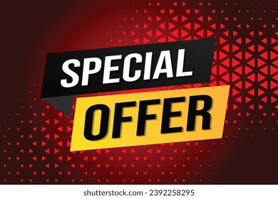 Special offer word concept vector illustration modern futuristic 3d style for landing page template ui web mobile app poster banner flyer background gift card coupon label wallpaper