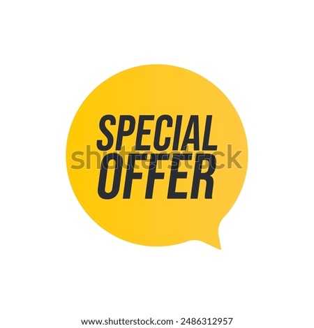 Special Offer yellow colored. Discount label. Big sale special offer. end of season special offer banner, Discount, Percentage, advertising campaign, mega sale, upto off, clearance, promotion, vector