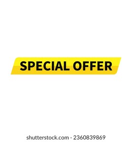 Special Offer In Yellow Rectangle Parallelogram Shape For Sale Advertisement Business
