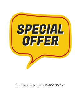 Sonderangebot Gelbe Sprechblase Badge Symbol