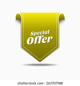 Special Offer Yellow Vector Icon Design