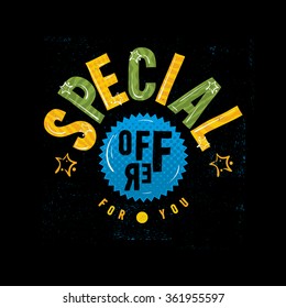 Special Offer For You. Vector Illustration.