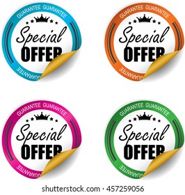 Special offer,Guarantee sticker, button, label and sign set - vector