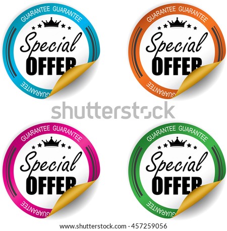 Special offer,Guarantee sticker, button, label and sign set - vector