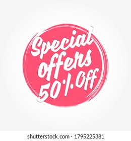 Special Offers 50% Off Shopping Label