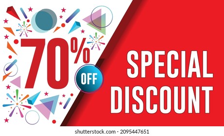 Special offers up to 70 percent off, banner templates, special offer sales promotions. vector template illustration