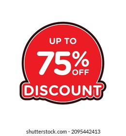 Special offers up to 75 percent off, banner templates, special offer sales promotions. vector template illustration