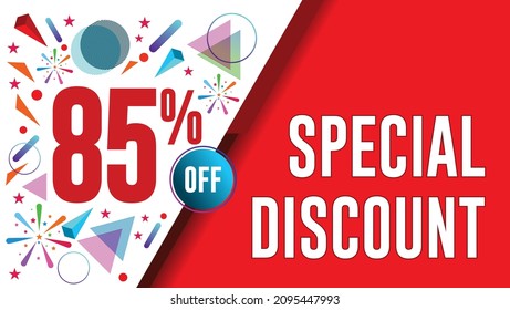 Special offers up to 85 percent off, banner templates, special offer sales promotions. vector template illustration