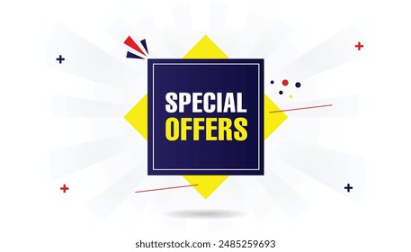 Special Offers Await! Explore our exclusive banner template design against a crisp white background. #special #offers