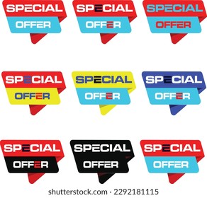 Special offers banner vectors creative sale banner design white background 