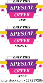 Special offers banner vectors creative sale banner design white background