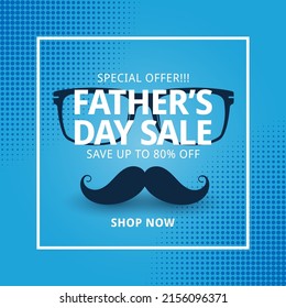 Special offers of Father's Day sales promotion design.banner ads and special promotions of Father's Day