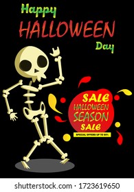 Special offers and sale in Halloween day - vector illustration 