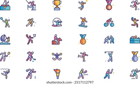 Special olympics icon pack High-Quality Vector Icons Collection with Editable Stroke. Ideal for Professional and Creative Projects.