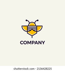Special One Line of Bee Logo Template