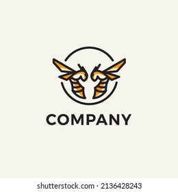 Special One Line of Bee Logo Template