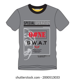 Special Operation SWAT With Skull For T Shirt Desgin