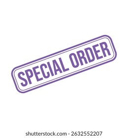 Special Order Letter Rubber Stamp Template Design