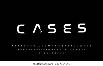 Special and original font letter design. modern tech vector logo typeface for company.