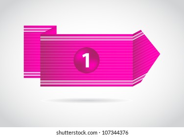 special pink origami speech bubble