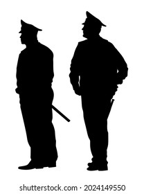 Special police forces in uniform on white background