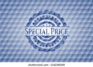 Special Price blue hexagon emblem.
