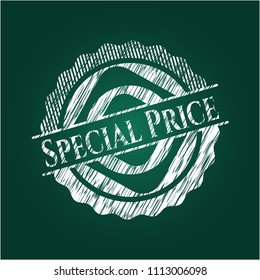 Special Price chalkboard emblem written on a blackboard