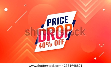 special price drop banner purchase and get upto 40 percent discount vector
