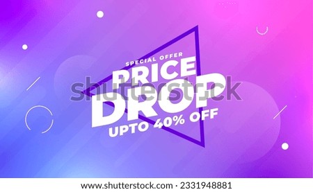special price drop coupon banner for price clearance on products vector