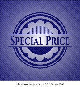 Special Price emblem with jean background