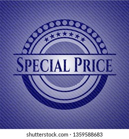Special Price emblem with jean texture