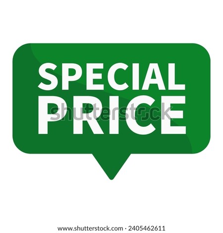 Special Price In Green Rectangle Shape For Sale Promotion Business Marketing Social Media Information
