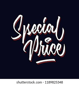 special price hand lettering typography poster