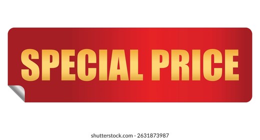 Special price offer sale sticker. Red price tag discount promo label design template. Vector illustration