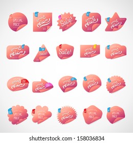 Special Price Stickers Set - Isolated On Background - Vector Illustration, Graphic Design Editable For Your Design. 