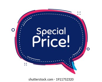 Special price symbol. Thought bubble vector banner. Sale sign. Advertising Discounts symbol. Dialogue or thought speech balloon shape. Special price chat think speech bubble. Vector