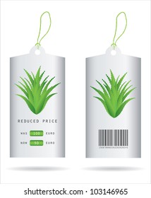 special price tag with aloe vera design