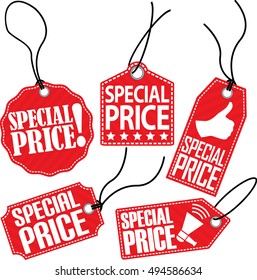 Special price tag set, vector illustration